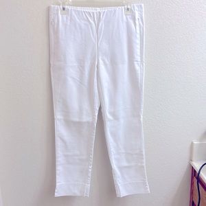 J.Jill Essential Cotton Stretch White Pants - Size 8P